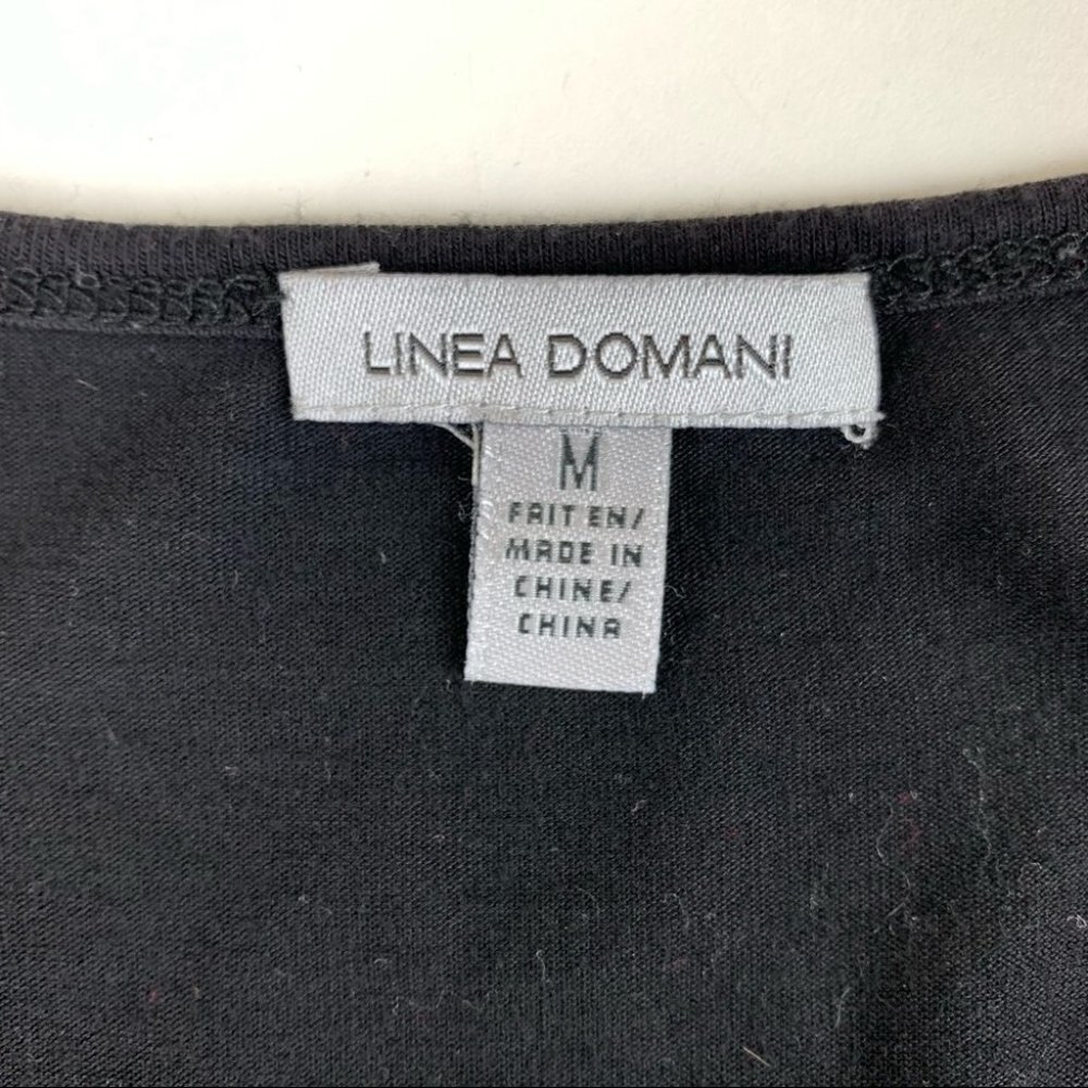 Linea Domani Jersey Knit Long Sleeve Graphic Dress Medium - Picture 3 of 9
